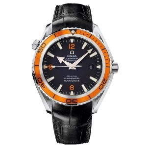 Replica da uomo in acciaio inossidabile di grado 316 in caucciù nero da 45,5 mm Omega Seamaster Planet Ocean