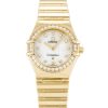 Cronografo Omega replica da donna in oro giallo da 22,5 mm con diamanti